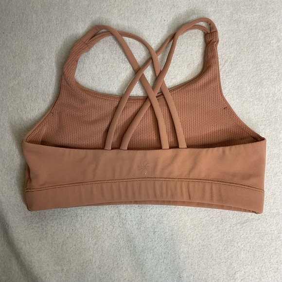 Athleta‎ Girl Upbeat Bra 2.0 Mocha Brown Size M/8-10 - Picture 2 of 5